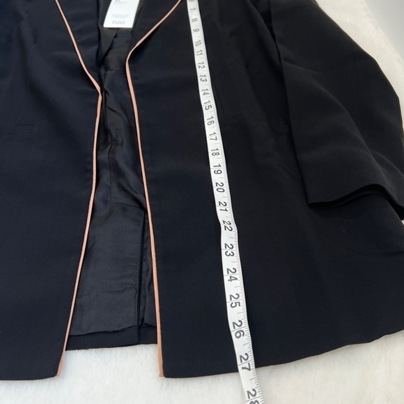 NEW Eileen Fisher Silk Georgette Crepe Long Piped Trim Blazer/Jacket Size:PP/PPT - Picture 7 of 13